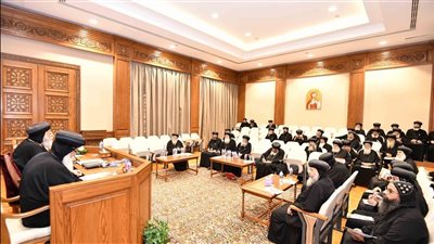 بحضور البابا تواضروس الثاني.. استمرار اجتماعات لجان المجمع المقدس بالكاتدرائية 
