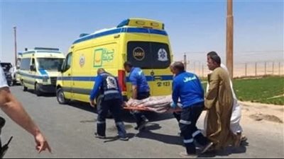 إصابة 8 أشخاص فى حادث انقلاب سيارة أجرة بطريق أسيوط القاهرة الصحراوى