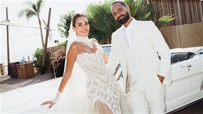 أبرز لقطات حفل زفاف أمينة خليل وأحمد زعتر في اليونان (صور)