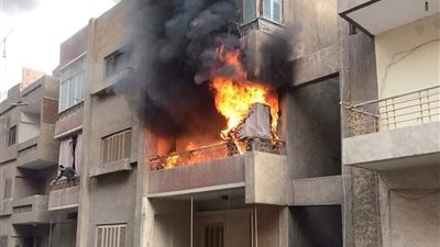 إصابة 6 أشخاص في حريق ببرج سكني مكون من 12 طابقا بالفيوم