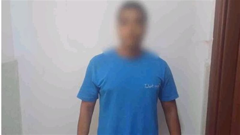 المتهم عقب ضبطه 