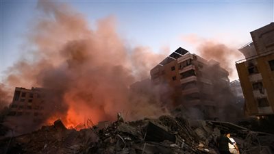 جيش الاحتلال يجدد قصفه على منطقة النبطية بالجنوب اللبناني بـ20 غارة 