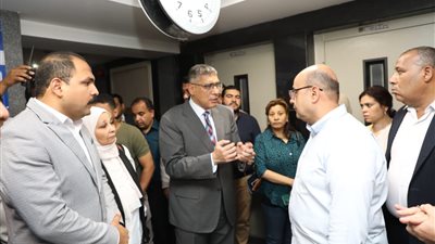 محافظ الجيزة يتفقد مشروع تطوير مبنى التأمين الصحي بروز اليوسف