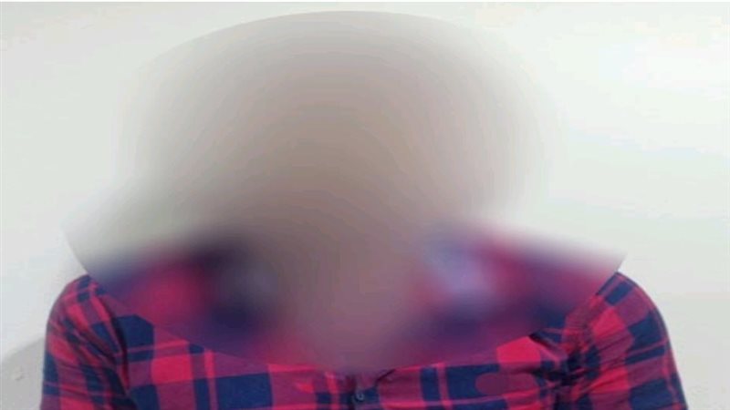 المتهم عقب القبض عليه 