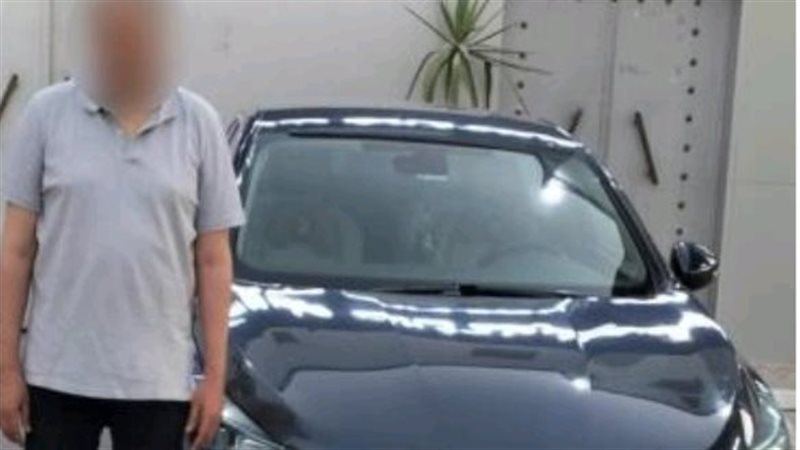 السائق المتهم عقب ضبطه 