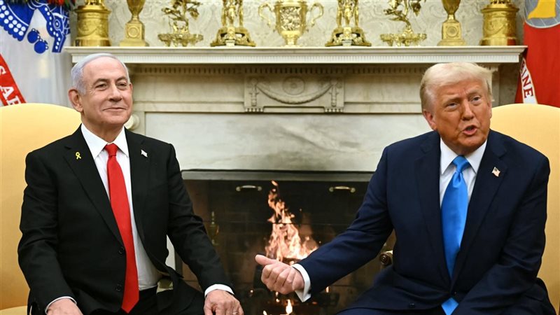 الرئيس ترامب ورئيس الوزراء الإسرائيلي نتنياهو 