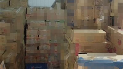 ضبط 2700 كرتونة مواد غذائية مجهولة المصدر في المنوفية