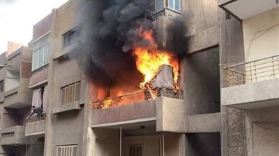 انتداب فريق من المعمل الجنائي لمعاينة حريق شقة سكنية بالجيزة