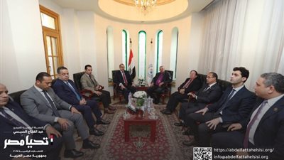 الحملة الرسمية للمرشح عبد الفتاح السيسي تزور الطائفة الإنجيلية.. صور