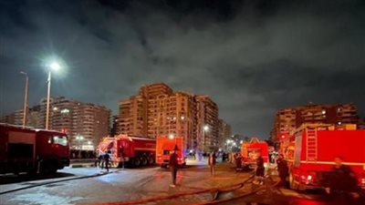 انتداب المعمل الجنائي لمعاينة حريق مخزن أدوات مدرسية بالجيزة