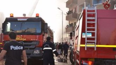 انتداب المعمل الجنائي لمعاينة حريق مخزن بالعتبة