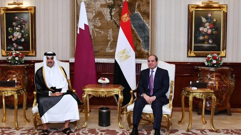 الرئيس السيسي وأمير قطر