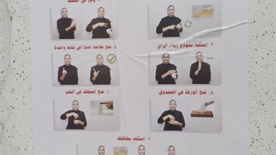 لافتات إرشادية لتسهيل سير الانتخابات الرئاسية داخل اللجان.. صور