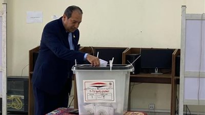 النائب حسام الخولي يدلي بصوته في الانتخابات الرئاسية
