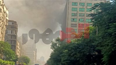 معاينة حريق سنترال رمسيس: تدمير بعض محتويات الطابق السابع وجزء من واجهة المبنى 
