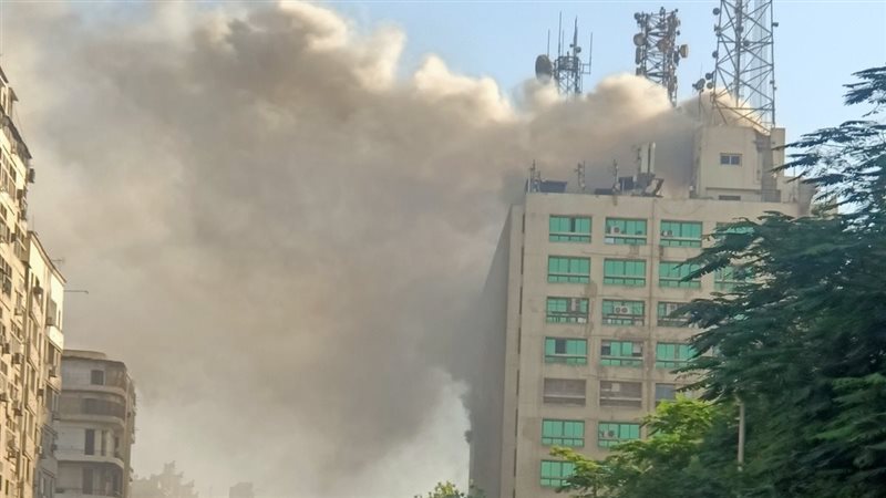 حريق سنترال رمسيس 