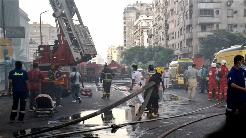 حريق سنترال رمسيس 