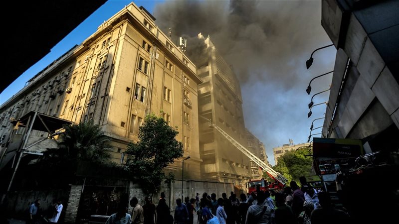 حريق سنترال رمسيس 