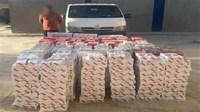 إحباط محاولة تهريب 28 ألف عبوة سجائر مجهولة المصدر في مطروح