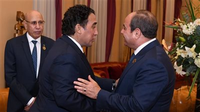 الرئيس السيسي يلتقي بنظيره الموريتاني لاجتماع القمة التنسيقي