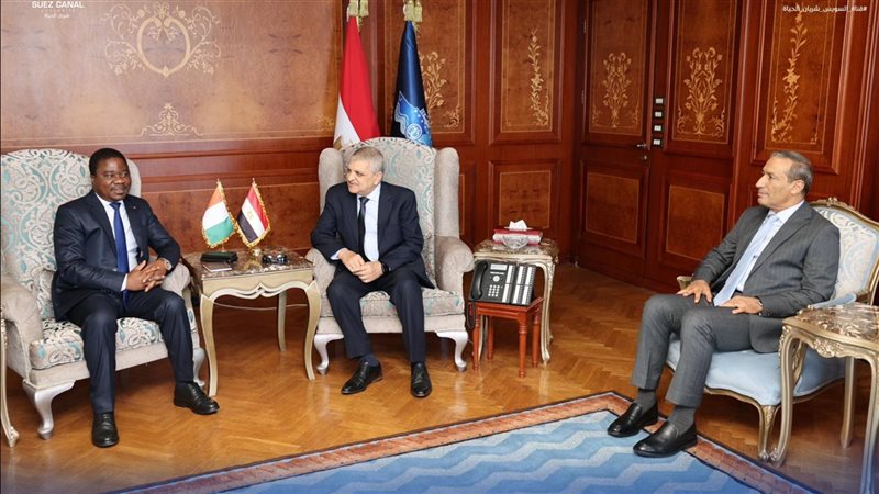 رئيس قناة السويس وسفير كوت ديفوار