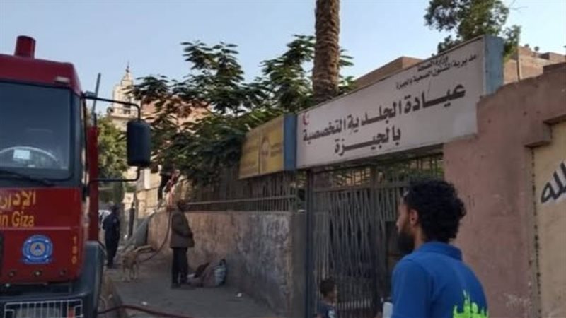 حريق بجوار مستشفى الصدر في العمرانية