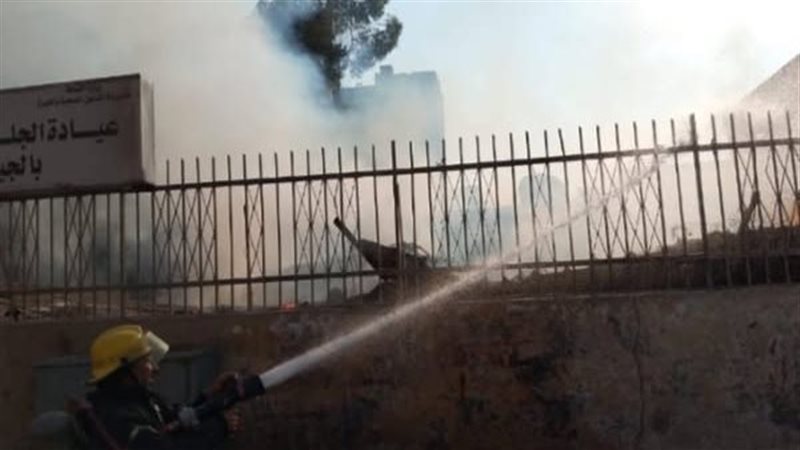 حريق بجوار مستشفى الصدر 