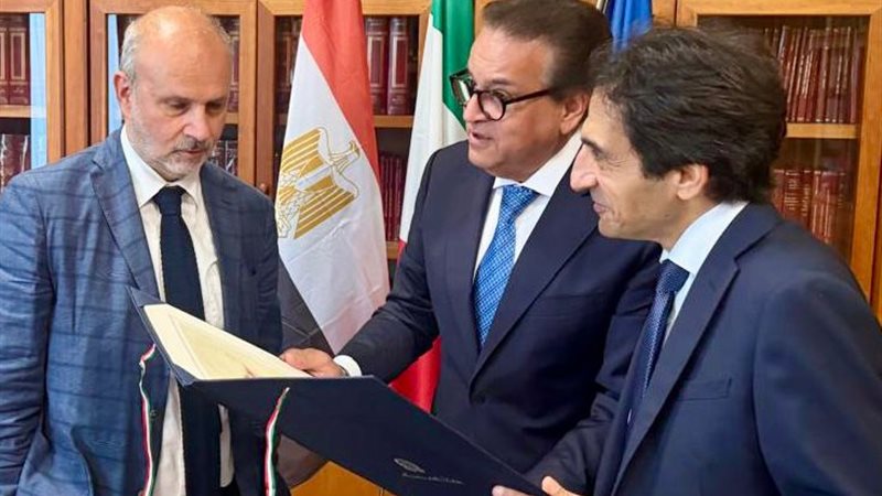 وزير الصحة ونظيره الايطالي وبسام راضي