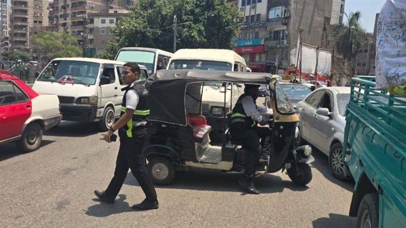 جانب من الحملة المرورية