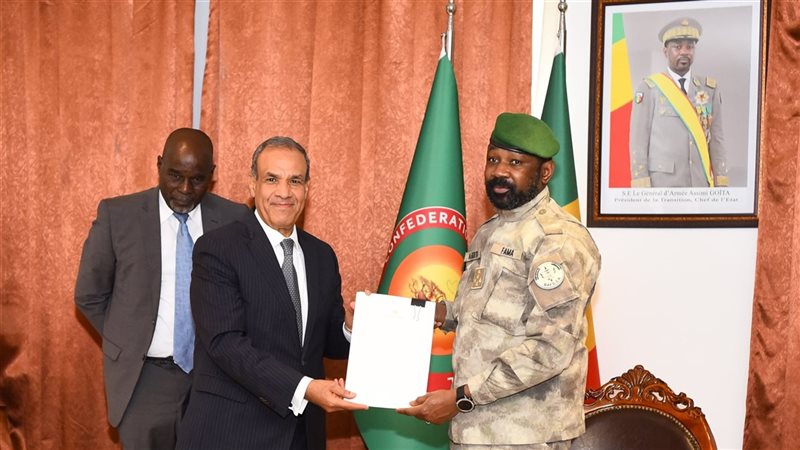 جانب من اللقاء وتسليم الرسالة