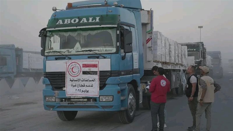 جانب من المساعدات الإنسانية 