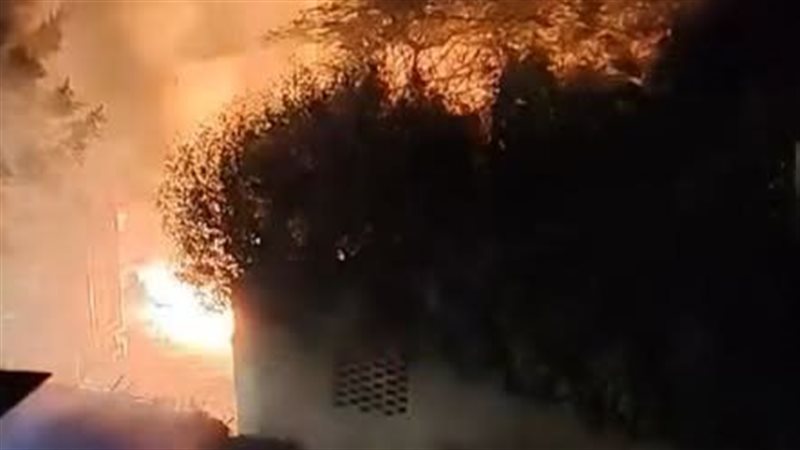 حريق مطعم كرم الشام 