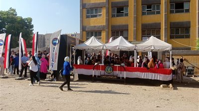 توافد الناخبين أمام لجان الاقتراع بمدينة نصر للتصويت في انتخابات الشيوخ (صور)