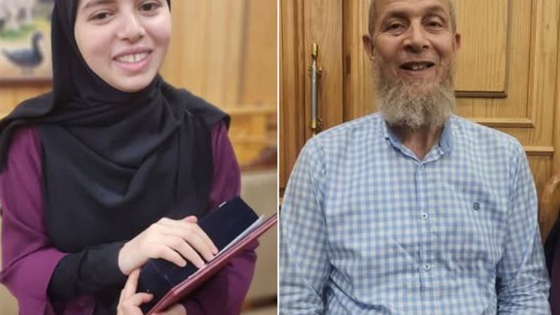 إصابة الأولى على الثانوية العامة ووالدها في حادث تصادم