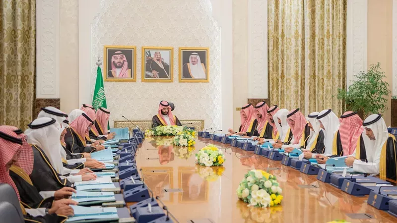 جانب من جلسة مجلس الوزراء السعودي في نيوم