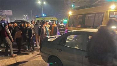 مصرع شخص وإصابة اثنين في حادث تصادم على الطريق الدائري ببسيون