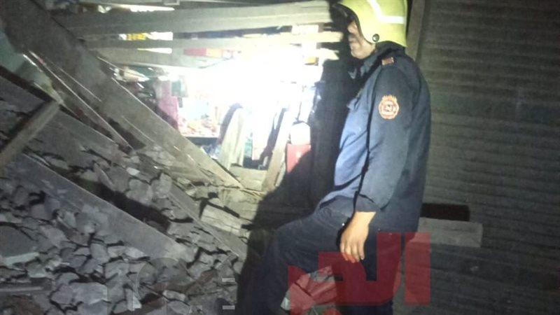 انهيار عقار بالسيدة زينب 