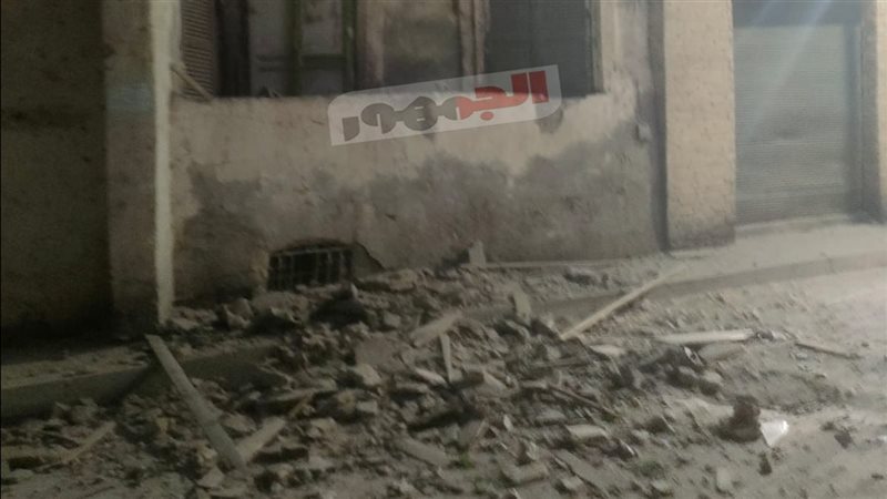 انهيار شرفة عقار في ميدان الجيش 