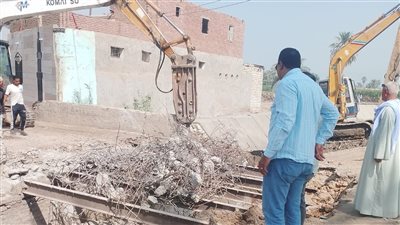 إزالة التعديات وتحسين الخدمات بمركز ومدينة إهناسيا وببا ببني سويف