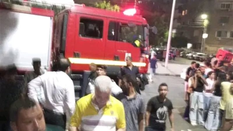 حريق مصعد عقار بمصر الجديدة