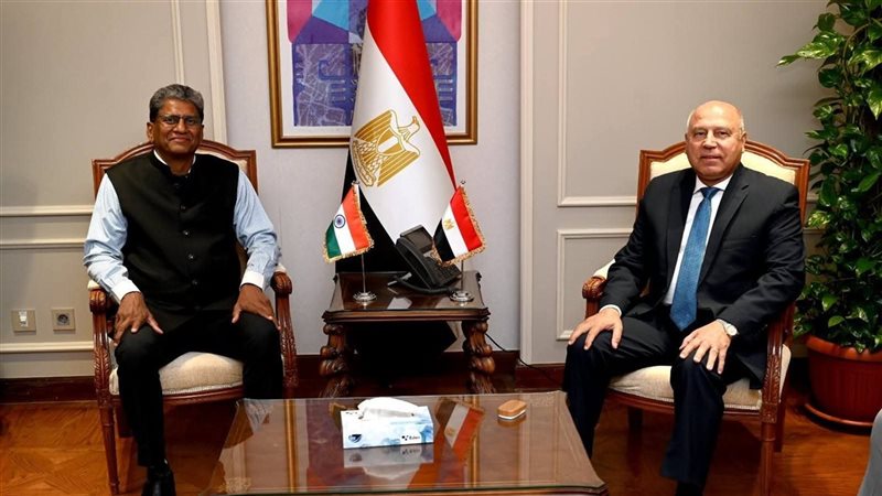 كامل الوزير وسفير الهند بالقاهرة