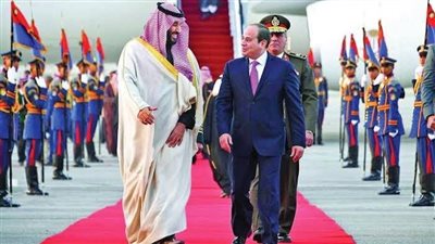 الرئيس السيسي يتوجه إلى السعودية تلبية لدعوة من الأمير محمد بن سلمان