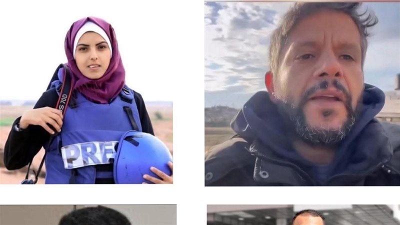 الصحفيين الفلسطينيين شهداء مجمع ناصر 
