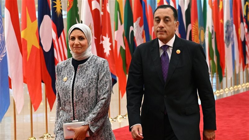الظهور الأول لإيمان حسب الله زوجة الدكتور مصطفى مدبولي