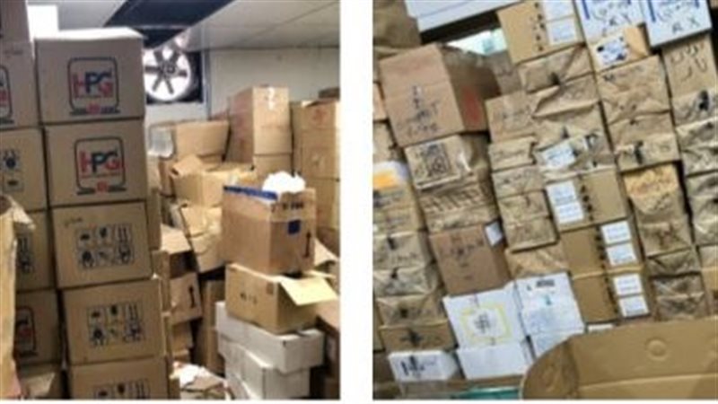 ضبط 1,250 مليون قرص أدوية طبية داخل مخزن بالنزهة 