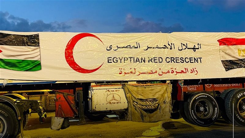 شاحنات المساعدات إلى غزة - أرشيفية