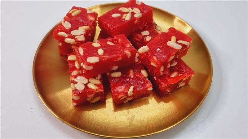  حلوي ملبن الكركديه الطبيعي