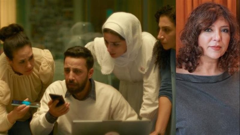 كوثر بن هنية ومشهد من فيلم 