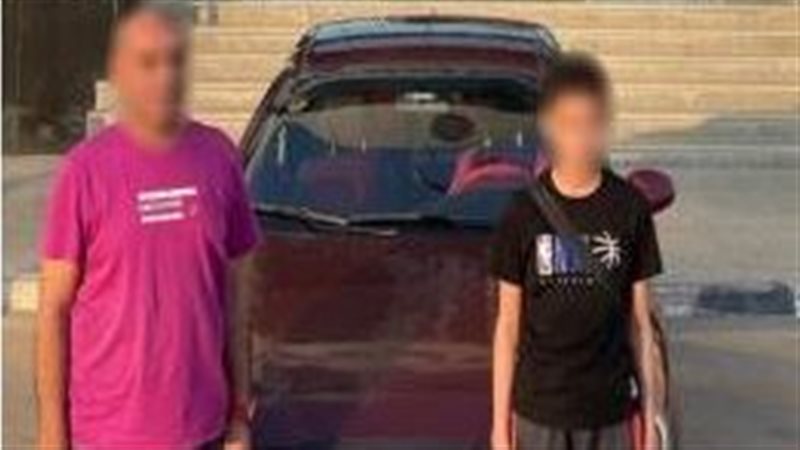 الطفل المتهم عقب ضبطه