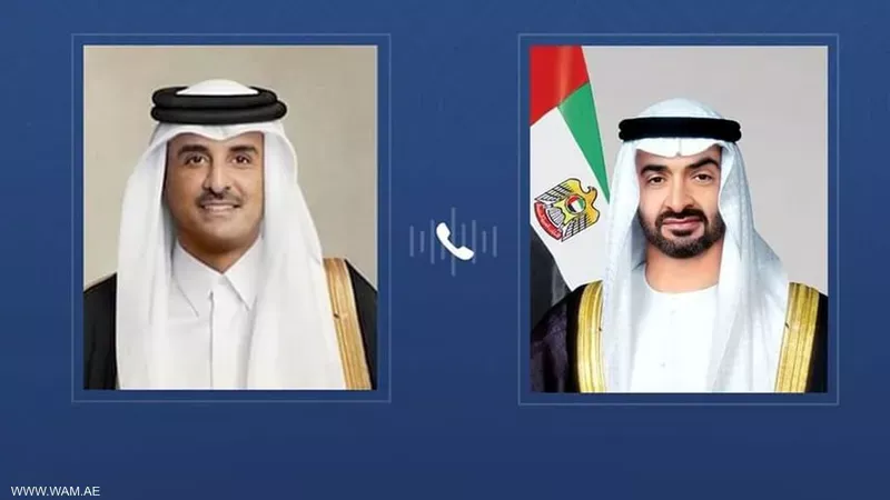 اتصال بين رئيس الإمارات مع الشيخ تميم أمير قطر